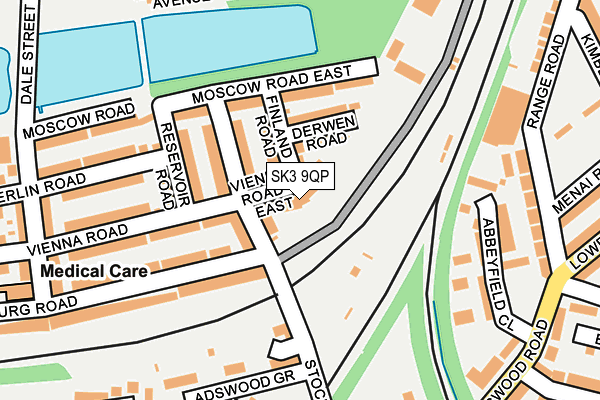 SK3 9QP map - OS OpenMap – Local (Ordnance Survey)