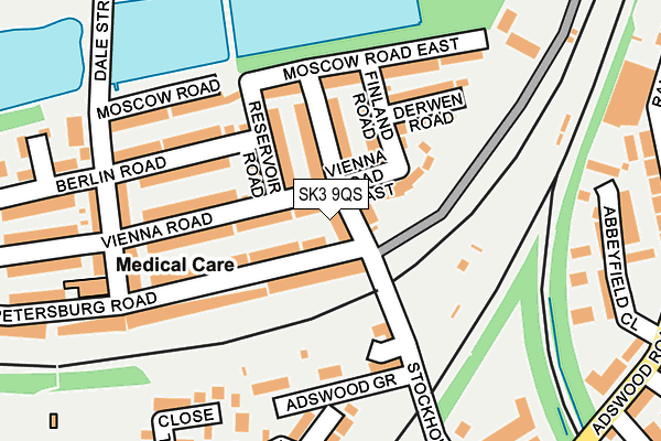 SK3 9QS map - OS OpenMap – Local (Ordnance Survey)