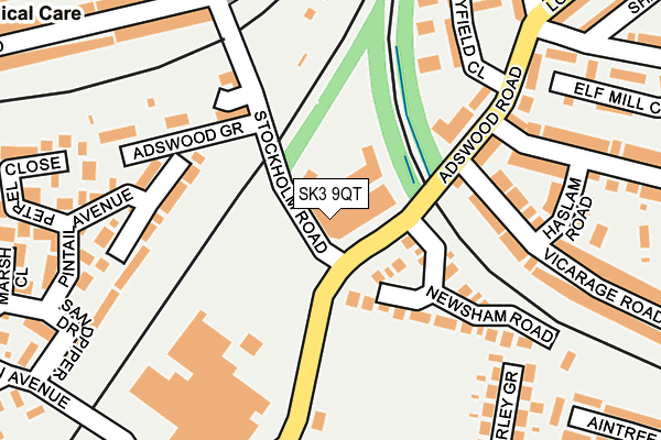 SK3 9QT map - OS OpenMap – Local (Ordnance Survey)