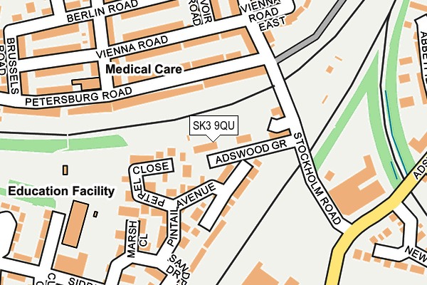 SK3 9QU map - OS OpenMap – Local (Ordnance Survey)