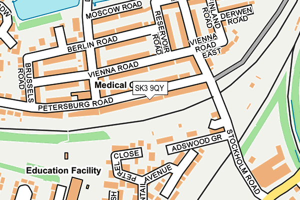 SK3 9QY map - OS OpenMap – Local (Ordnance Survey)