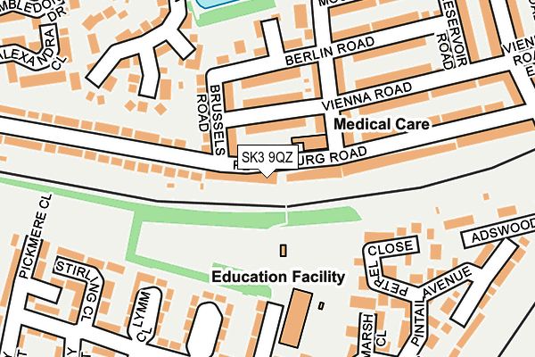 SK3 9QZ map - OS OpenMap – Local (Ordnance Survey)