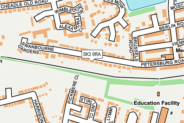 SK3 9RA map - OS OpenMap – Local (Ordnance Survey)