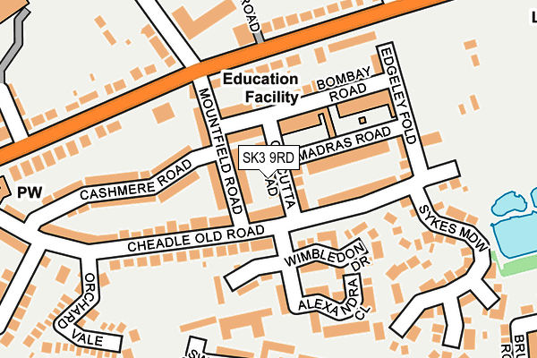 SK3 9RD map - OS OpenMap – Local (Ordnance Survey)