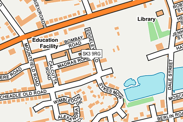 SK3 9RG map - OS OpenMap – Local (Ordnance Survey)