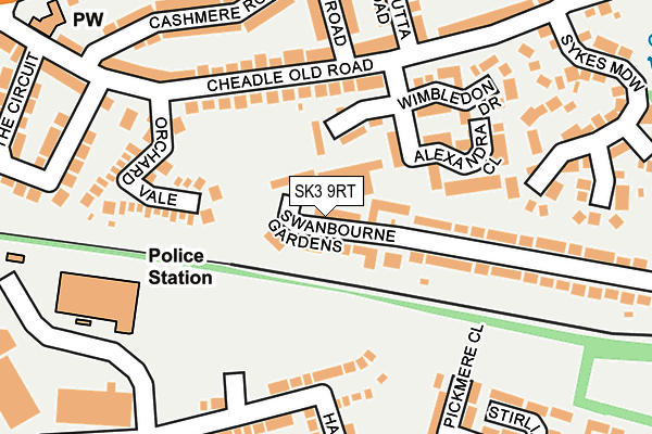 SK3 9RT map - OS OpenMap – Local (Ordnance Survey)