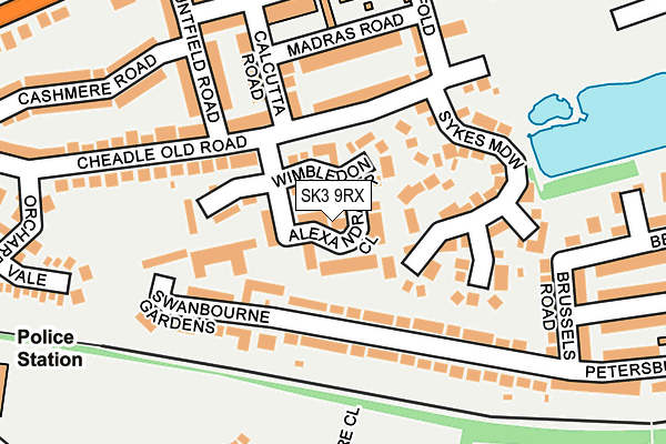 SK3 9RX map - OS OpenMap – Local (Ordnance Survey)