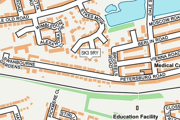 SK3 9RY map - OS OpenMap – Local (Ordnance Survey)