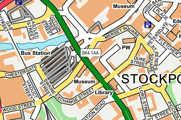 SK4 1AA map - OS OpenMap – Local (Ordnance Survey)