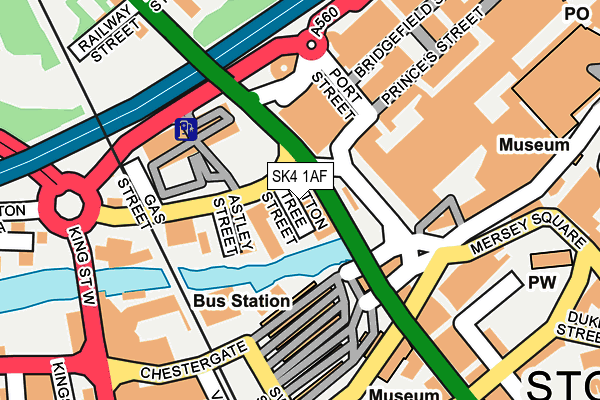 SK4 1AF map - OS OpenMap – Local (Ordnance Survey)