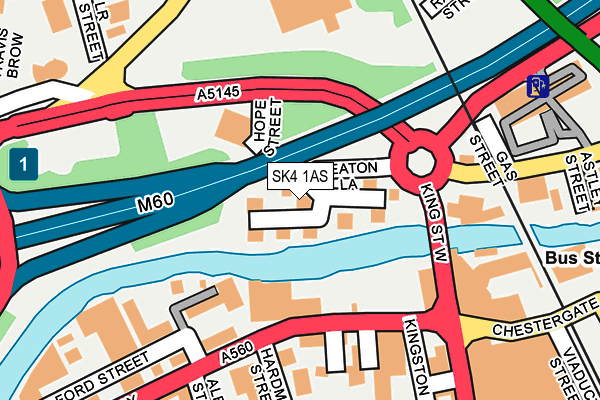 SK4 1AS map - OS OpenMap – Local (Ordnance Survey)