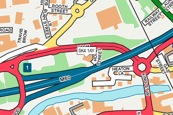 SK4 1AY map - OS OpenMap – Local (Ordnance Survey)
