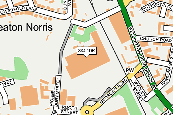 SK4 1DR map - OS OpenMap – Local (Ordnance Survey)