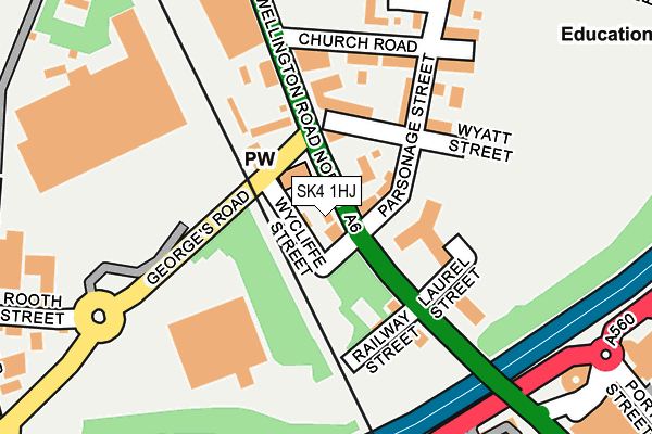 SK4 1HJ map - OS OpenMap – Local (Ordnance Survey)