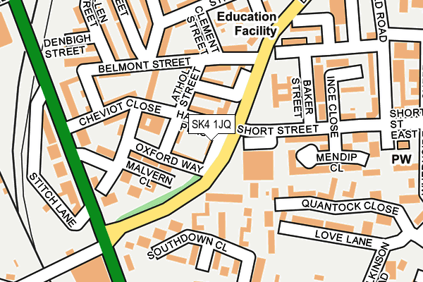 SK4 1JQ map - OS OpenMap – Local (Ordnance Survey)