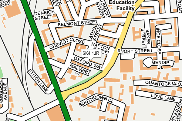 SK4 1JR map - OS OpenMap – Local (Ordnance Survey)