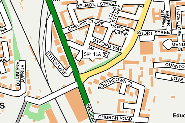 SK4 1LA map - OS OpenMap – Local (Ordnance Survey)