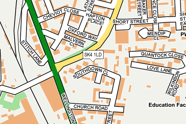 SK4 1LD map - OS OpenMap – Local (Ordnance Survey)