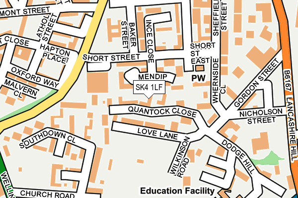 SK4 1LF map - OS OpenMap – Local (Ordnance Survey)