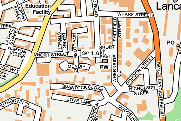 SK4 1LG map - OS OpenMap – Local (Ordnance Survey)