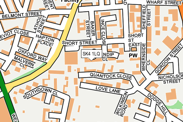 SK4 1LQ map - OS OpenMap – Local (Ordnance Survey)