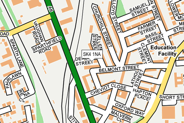 SK4 1NA map - OS OpenMap – Local (Ordnance Survey)