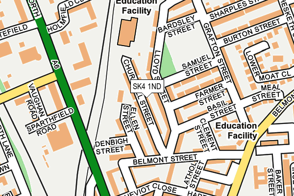 SK4 1ND map - OS OpenMap – Local (Ordnance Survey)