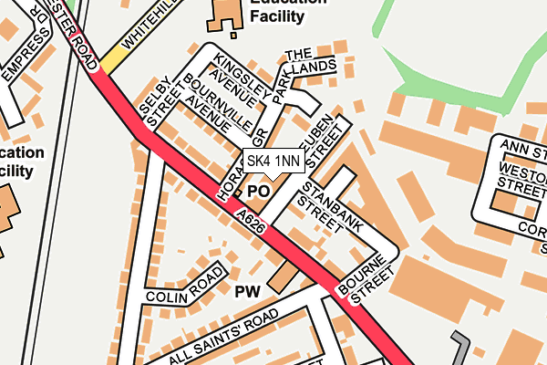 SK4 1NN map - OS OpenMap – Local (Ordnance Survey)