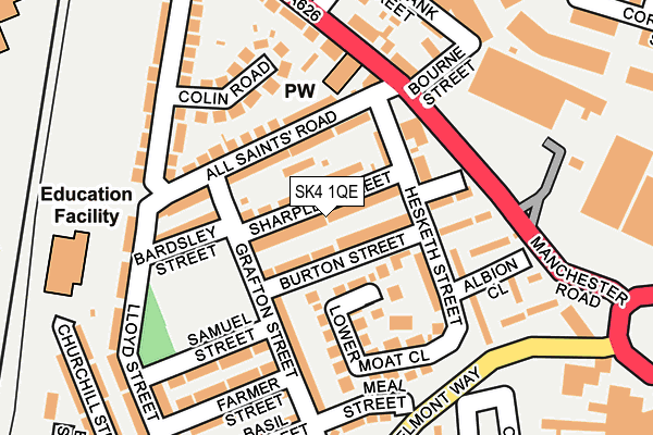 SK4 1QE map - OS OpenMap – Local (Ordnance Survey)