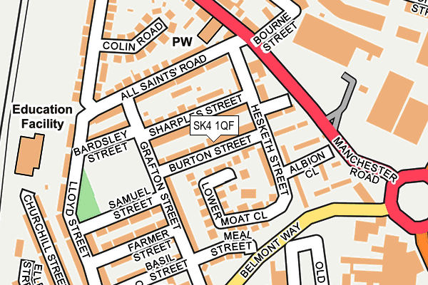 SK4 1QF map - OS OpenMap – Local (Ordnance Survey)