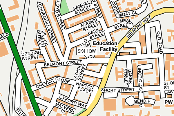 SK4 1QW map - OS OpenMap – Local (Ordnance Survey)