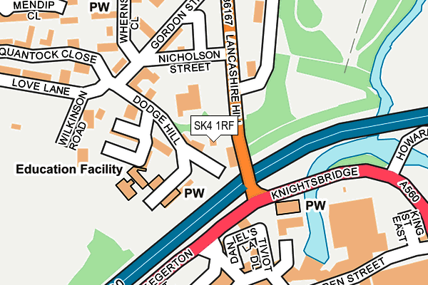 SK4 1RF map - OS OpenMap – Local (Ordnance Survey)