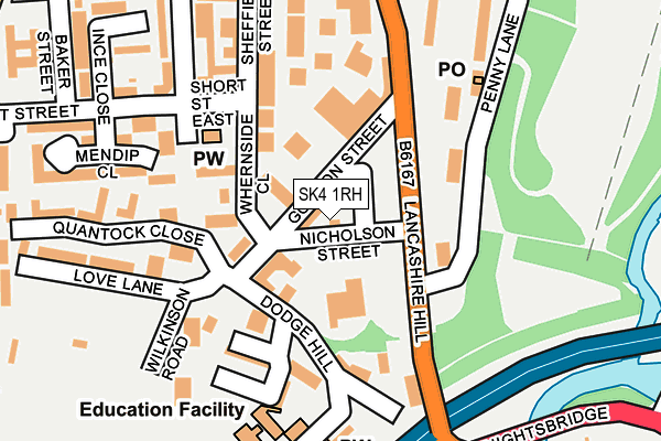 SK4 1RH map - OS OpenMap – Local (Ordnance Survey)