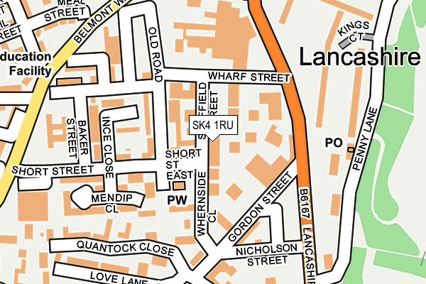 SK4 1RU map - OS OpenMap – Local (Ordnance Survey)