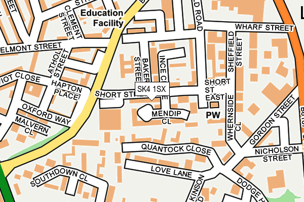SK4 1SX map - OS OpenMap – Local (Ordnance Survey)