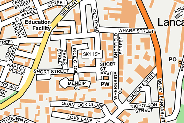 SK4 1SY map - OS OpenMap – Local (Ordnance Survey)