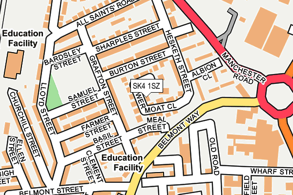 SK4 1SZ map - OS OpenMap – Local (Ordnance Survey)