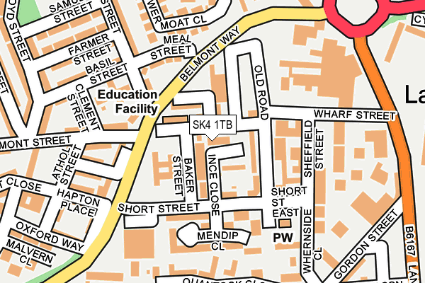 SK4 1TB map - OS OpenMap – Local (Ordnance Survey)