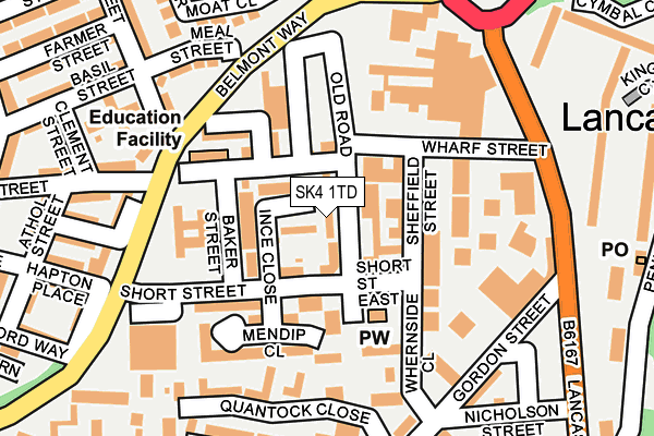 SK4 1TD map - OS OpenMap – Local (Ordnance Survey)