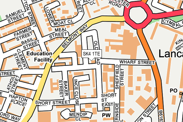 SK4 1TE map - OS OpenMap – Local (Ordnance Survey)