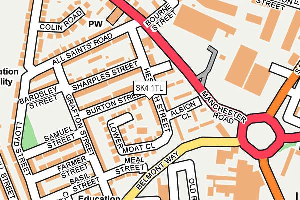 SK4 1TL map - OS OpenMap – Local (Ordnance Survey)