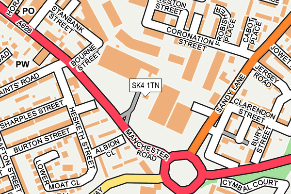 SK4 1TN map - OS OpenMap – Local (Ordnance Survey)