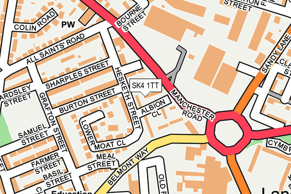 SK4 1TT map - OS OpenMap – Local (Ordnance Survey)