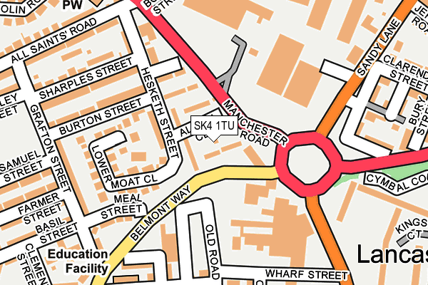 SK4 1TU map - OS OpenMap – Local (Ordnance Survey)