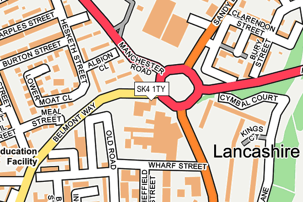 SK4 1TY map - OS OpenMap – Local (Ordnance Survey)