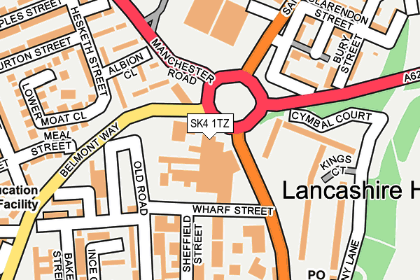 SK4 1TZ map - OS OpenMap – Local (Ordnance Survey)