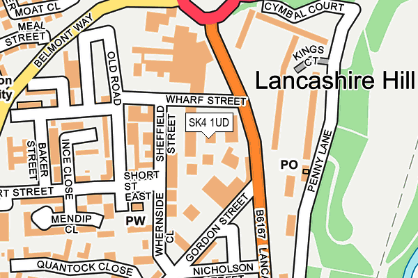 SK4 1UD map - OS OpenMap – Local (Ordnance Survey)