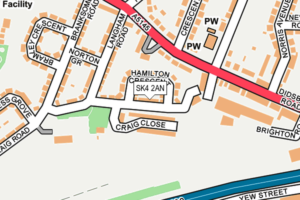 SK4 2AN map - OS OpenMap – Local (Ordnance Survey)