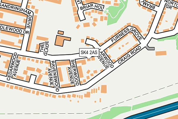 SK4 2AS map - OS OpenMap – Local (Ordnance Survey)