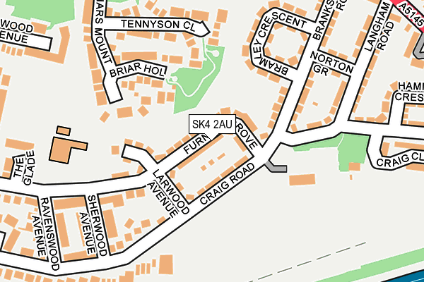 SK4 2AU map - OS OpenMap – Local (Ordnance Survey)